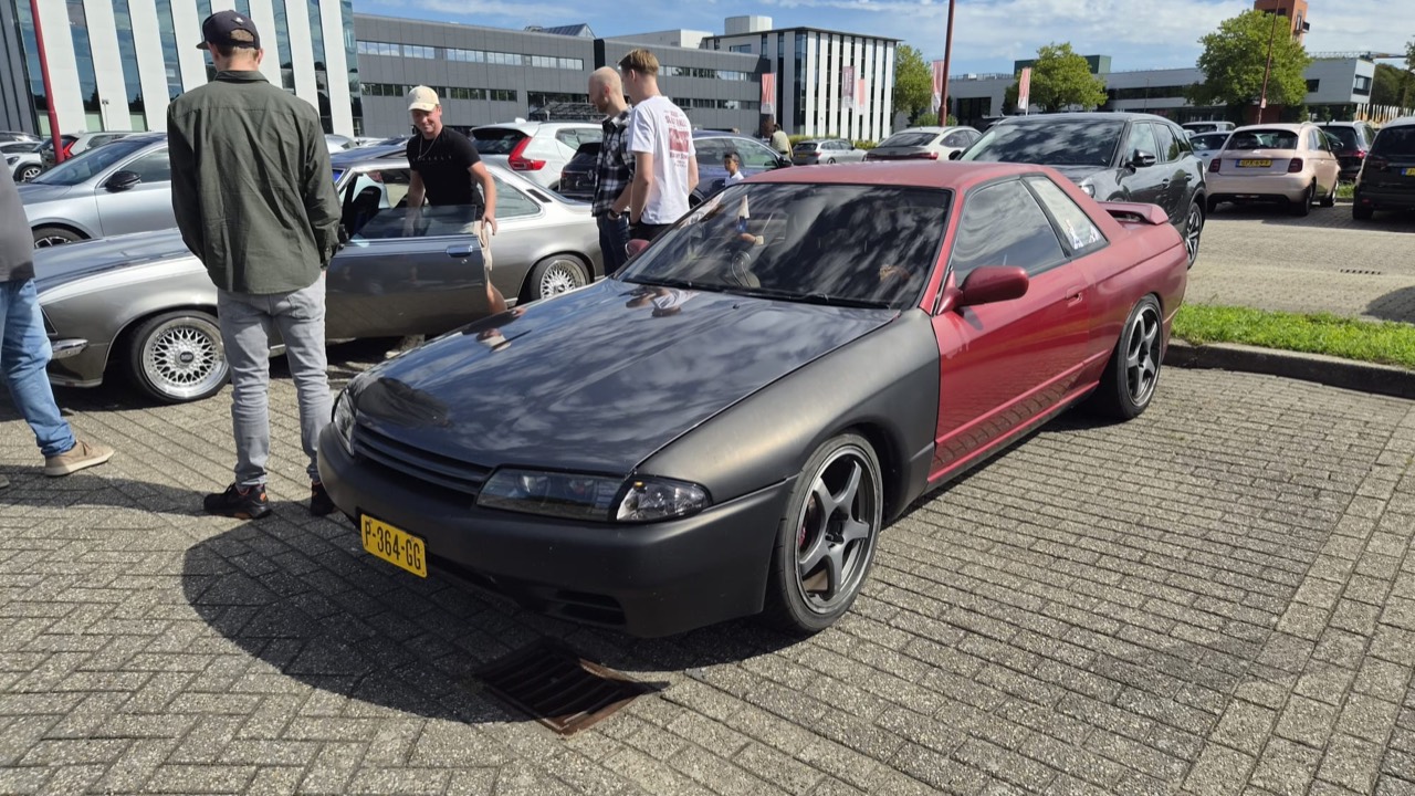 Nissan Skyline R32 GTS-t at a sunny car meeting